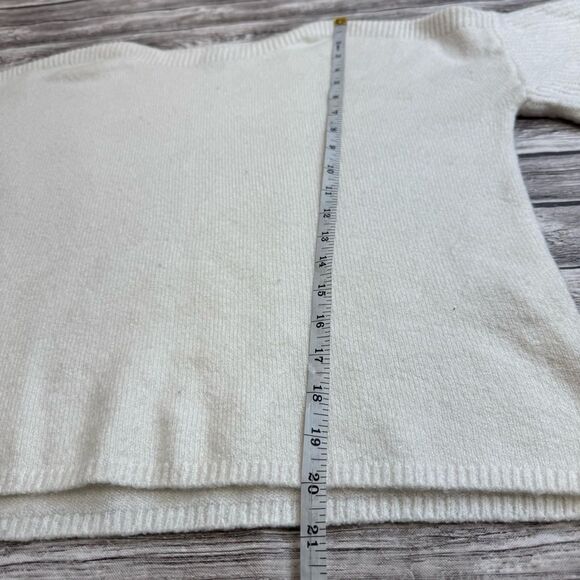 Falls Creek Womens Tiered Ruffle Sleeve Sweater S SM Small Ivory Cream Off White - Picture 10 of 13